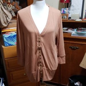 Snap front, 3/4 Sleeve Cardigan PRICE FIRM